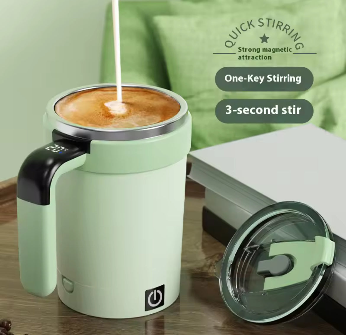 Tasse Agitatrice Automatique Magnétique – Café & Boissons Chaudes Sans Effort