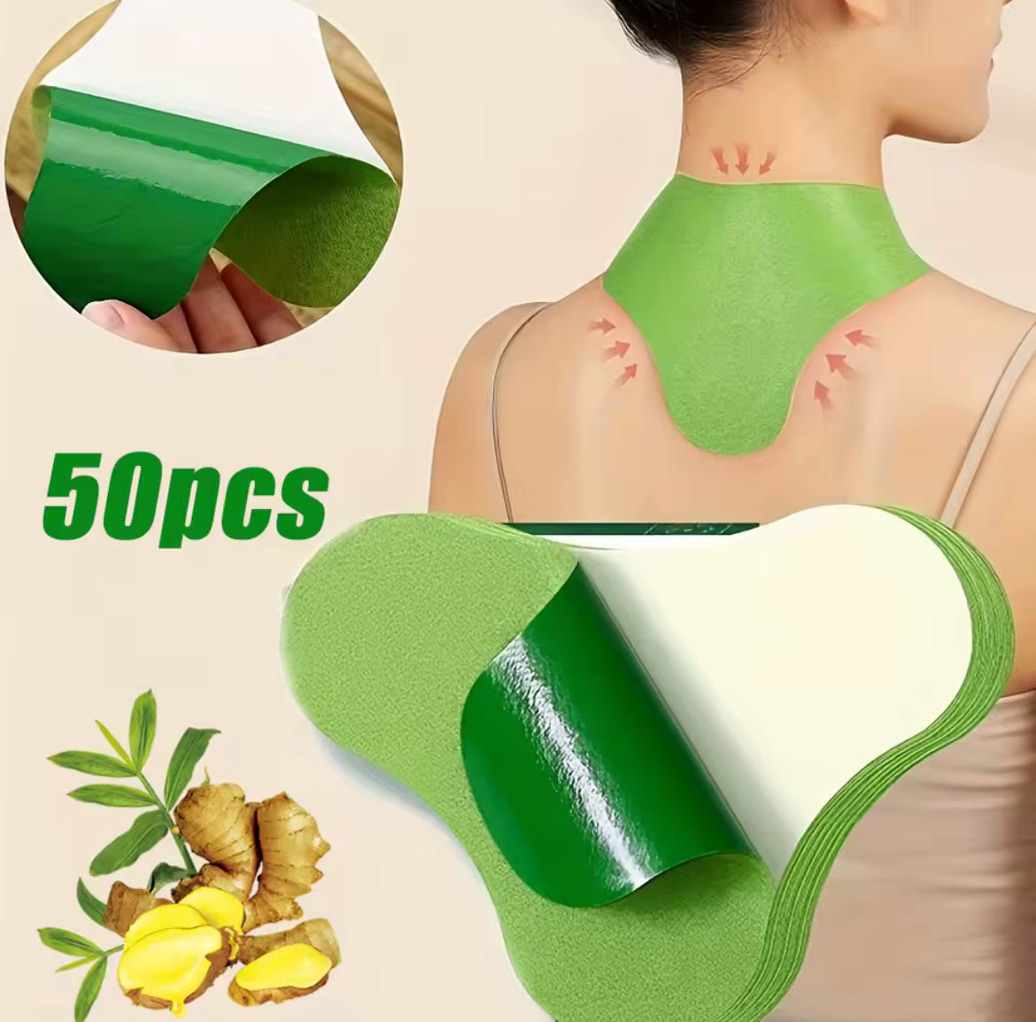 Parche térmico cervical 8H: alivio del dolor y relajación instantánea