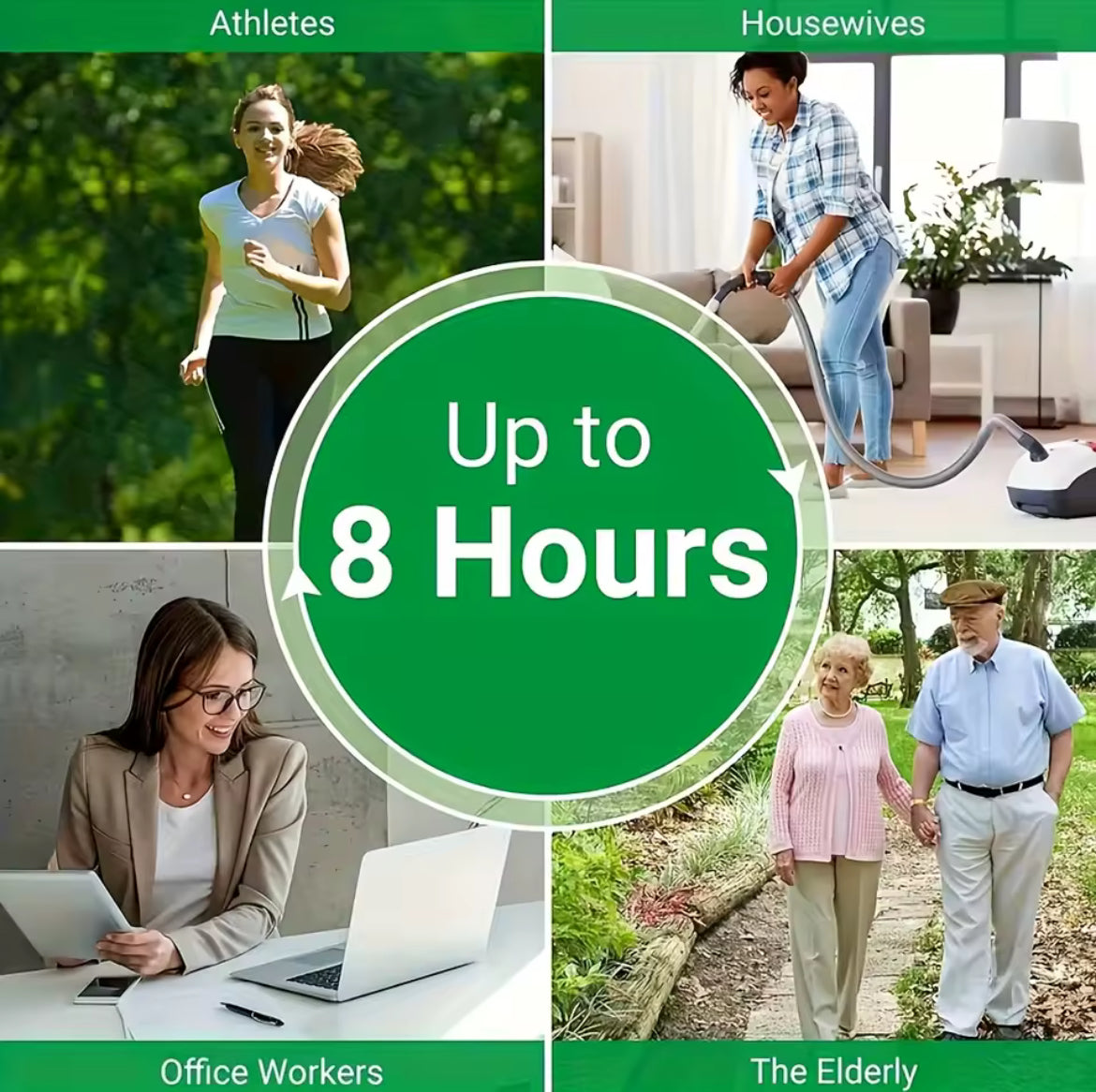 Parche térmico multizona 8H para cuello, hombros y rodillas