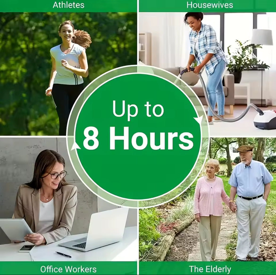 Parche de calentamiento muscular 8H: alivio del dolor y recuperación activa