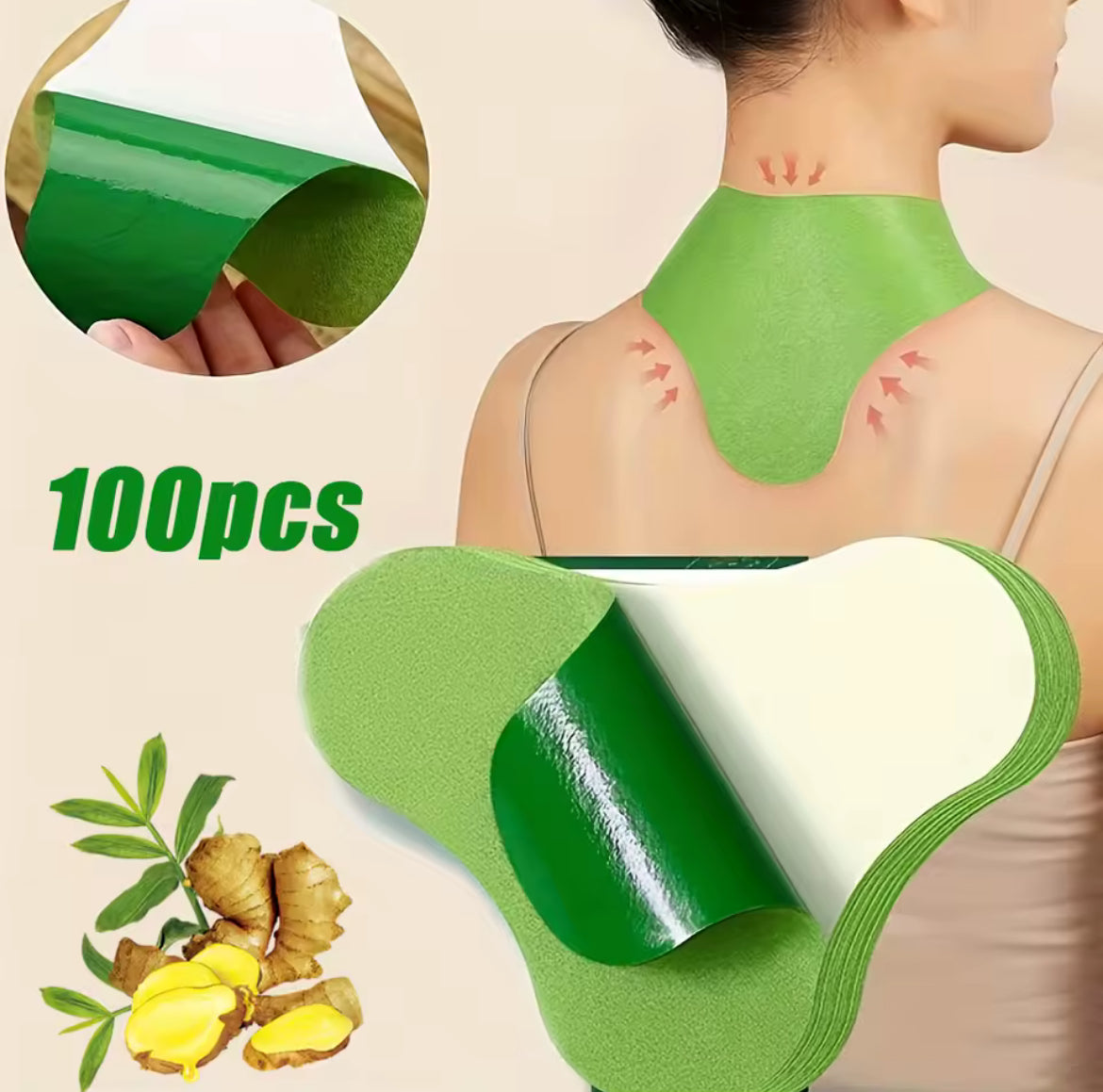 Parche térmico cervical 8H: alivio del dolor y relajación instantánea