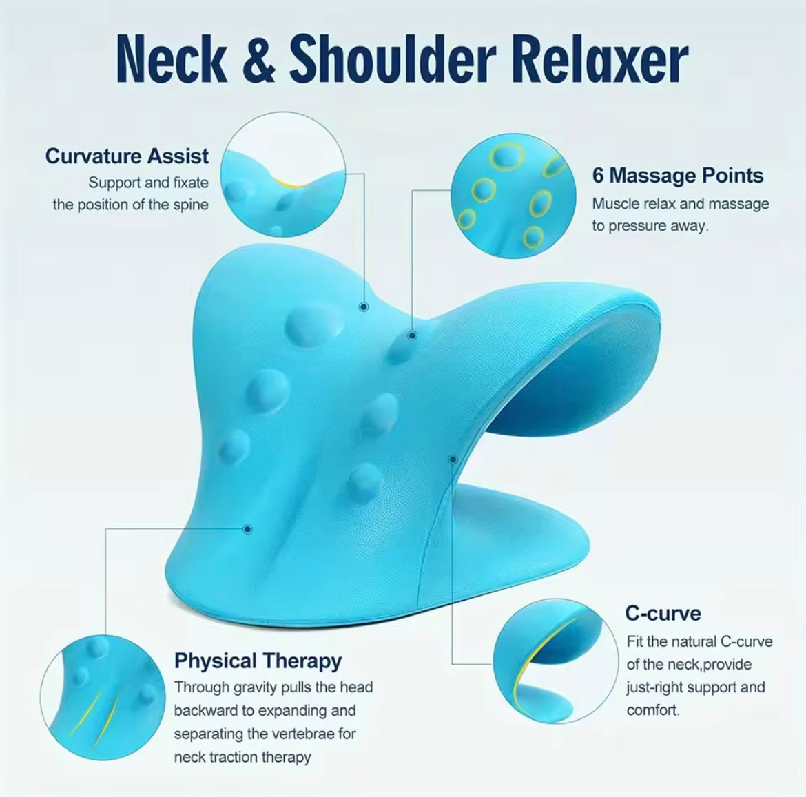 Oreiller Cervical RelaxNeck™ – Soulagement du Cou & Détente Profonde