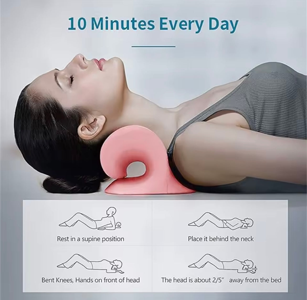 Oreiller Cervical RelaxNeck™ – Soulagement du Cou & Détente Profonde